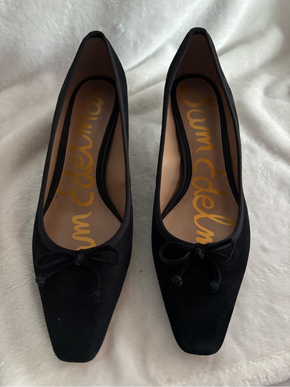 Sam Edelman Rinda Pointed Almond Toe Ballet Low Heel Pumps Black Size 10 - Picture 2 of 14